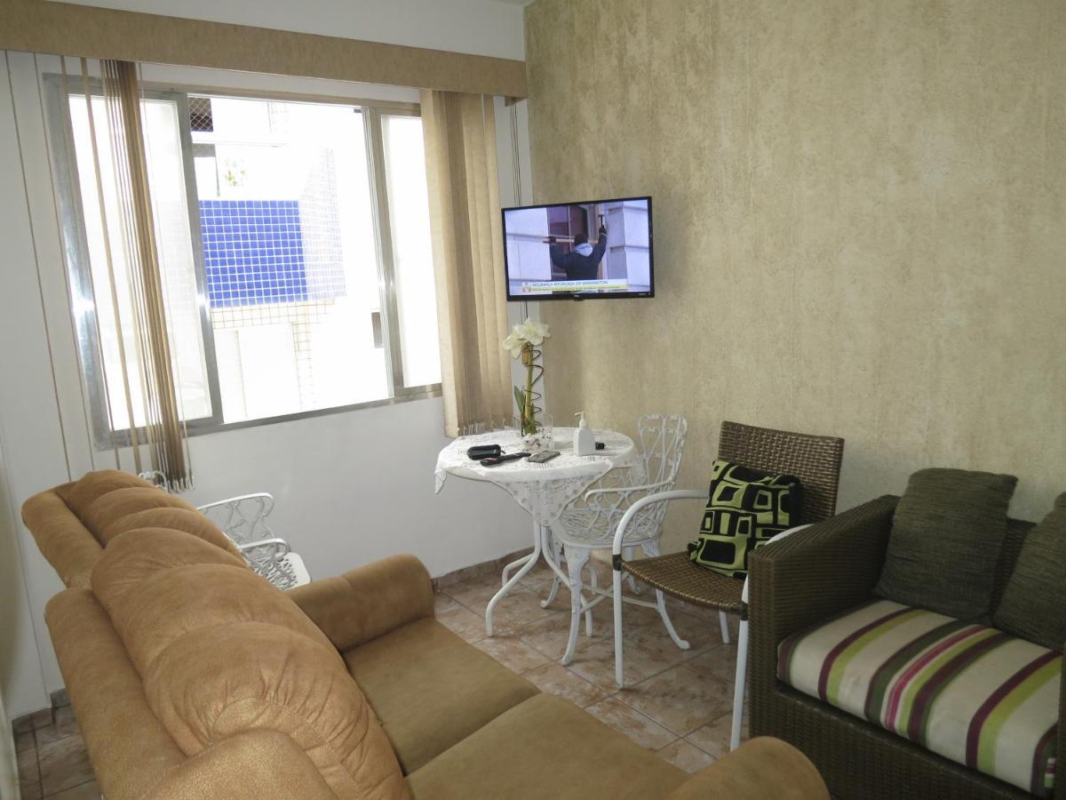 Apto Canto Do Forte - Praia Grande - Local Privilegiado - 100 Metros Da Praia - Internet Inclusa מראה חיצוני תמונה